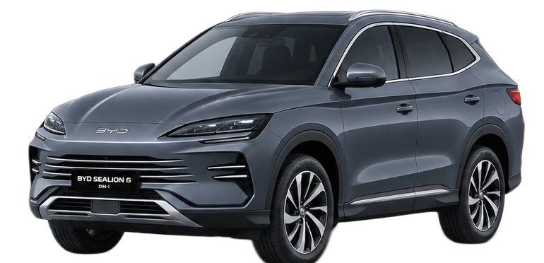 BYD Sealion 6 DM-i in Harbour Grey — transparent studio cutout